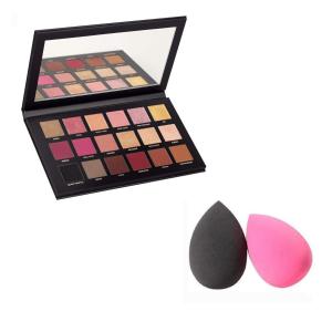 Professional 2 Pcs blunder puff and 18 color eyeshadow palette Combo.