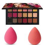 Professional 2 Pcs blunder puff and 18 color eyeshadow palette Combo.