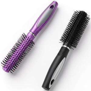 Hair Curling Roller Round Comb Brush paçk of 2