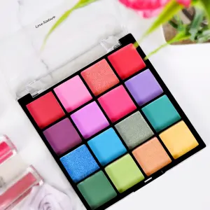 16 Color Matte Eye Shadow Palette 15 g  (Multishades)