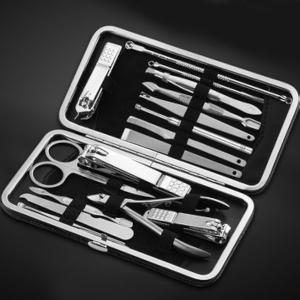 16 in 1 Manicure Pedicure Nail Tools With Leather Case Color May Vary