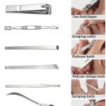 Professional 16 IN 1 Proffesional Stainless Steel Manicure Pedicure Kit For Women Pedicure Tools Set.