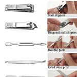 Professional 16 IN 1 Proffesional Stainless Steel Manicure Pedicure Kit For Women Pedicure Tools Set.