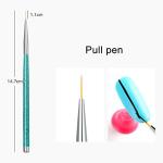 Professional 3 pcs of nail art detailing brush,