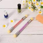 Nail Art Tool Pen Dual Head Nail Sponge Gradient Ombre Nail Pen  With 4 Replacement (Pack of 1).