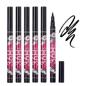 Black Waterproof Liquid Eyeliner Make Up Beauty Long-lasting Eye Liner Pencil Pack of 6