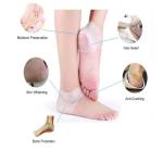 Silicone Gel Heel Socks for Swelling, Pain Relief, Foot Care Ankle Support Pad (Skin Color) pack of 1