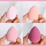 Sponge 4 Pcs in A Storage Box ,Makeup Cosmetic Puff Makeup Sponge (Multicolour)