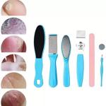 8 in 1 Pedicure Tool Kit for Feet Foot Scrubber for Dead Skin, Callus Remover(Set of 1).