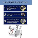 Stainless Steel Head Lice Comb for Pets and Humans to Remove Lice, Fleas,(Pack of 1).