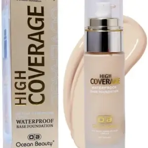 Professional Waterproof Long Lasting High Coverage Matte Finish HD Foundation Cream (Pack of 1)