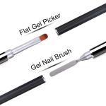 (Pack of 1) Dual-Ended Poly gel Brush & Picker, 2 in 1 Designs Poly gel Nail Brush ( 1 Piece).