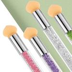 Nail Art Tool Pen Dual Head Nail Sponge Gradient Ombre Nail Pen  With 4 Replacement (Pack of 1).