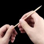 100 Pcs Orange Wood Nail Sticks Double Sided Multi Functional Cuticle Pusher Remover.