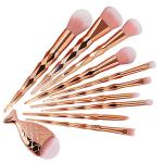 Diamond cut Handle Makeup Brush Set With Big Fish Tail For Foundation /Eyeshadow /Lips