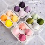 Sponge 4 Pcs in A Storage Box ,Makeup Cosmetic Puff Makeup Sponge (Multicolour)
