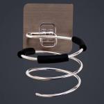Stainless Steel Hair Dryer Hanging Rack, Self-Adhesive Wall Mount, Spiral Hair Styling Stand Organizer(Pack of 1)