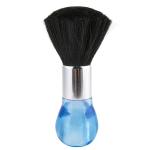 Professional Neck Face Duster Brush, Comfortable Grip Hairdressing Styling Tool (Blue) Pack of 1
