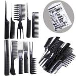 Stylish Women Black Plastic Hair Combs Set (10 Piece).