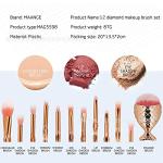 Diamond cut Handle Makeup Brush Set With Big Fish Tail For Foundation /Eyeshadow /Lips