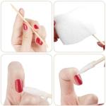 100 Pcs Orange Wood Nail Sticks Double Sided Multi Functional Cuticle Pusher Remover.