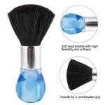 Professional Neck Face Duster Brush, Comfortable Grip Hairdressing Styling Tool (Blue) Pack of 1