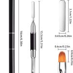 (Pack of 1) Dual-Ended Poly gel Brush & Picker, 2 in 1 Designs Poly gel Nail Brush ( 1 Piece).