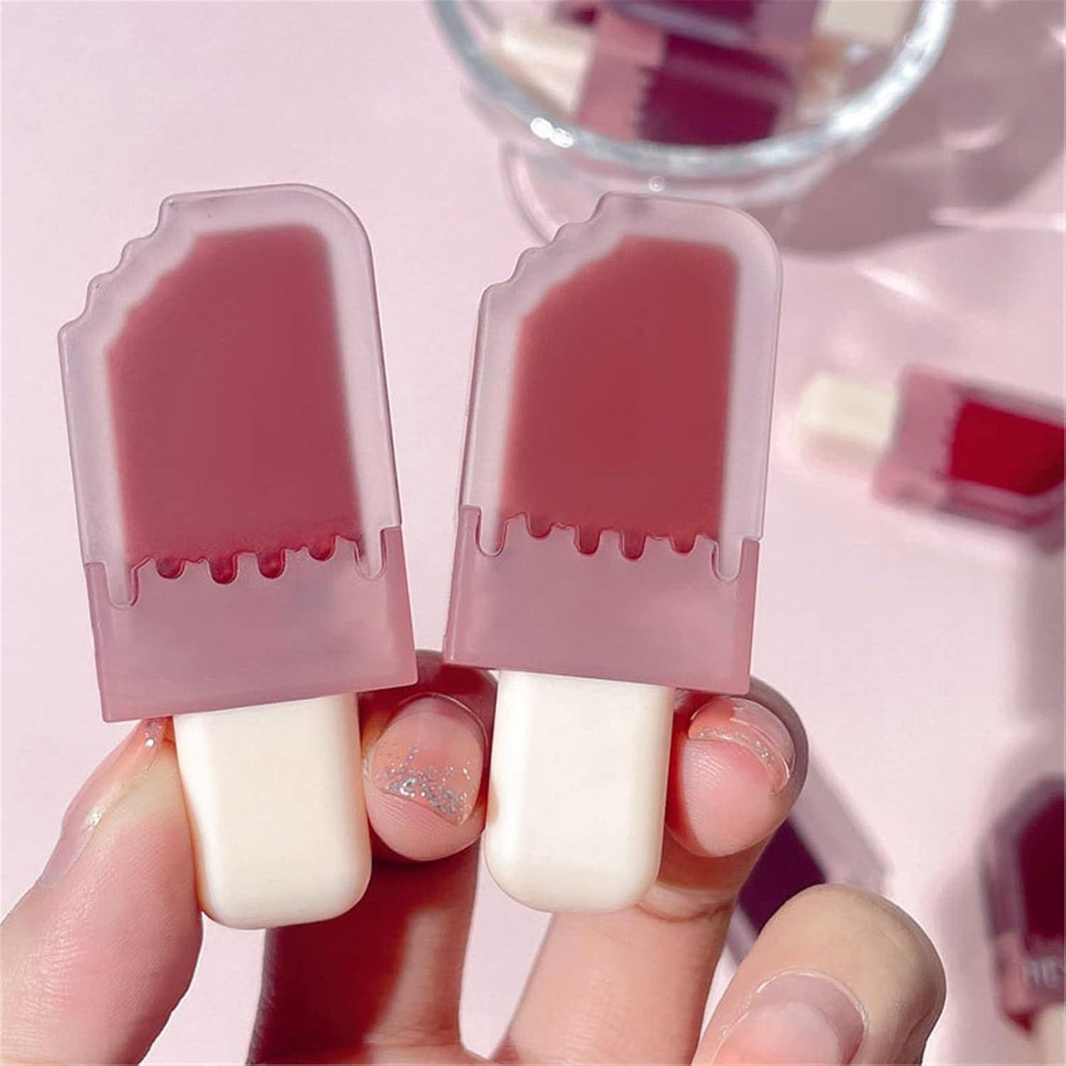 Ice Cream Cool Matte Waterproof Long Lasting Liquid Lipstick -Berry Pink  (Pink, 8 ml) 1 Piece.