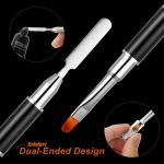 (Pack of 1) Dual-Ended Poly gel Brush & Picker, 2 in 1 Designs Poly gel Nail Brush ( 1 Piece).