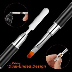(Pack of 1) Dual-Ended Poly gel Brush & Picker, 2 in 1 Designs Poly gel Nail Brush ( 1 Piece).