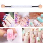 Nail Art Tool Pen Dual Head Nail Sponge Gradient Ombre Nail Pen  With 4 Replacement (Pack of 1).