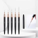 Nails Art Brush Nails Art Liner Brush Practical Nails Brush Nails Dotting Drawing Tool Nails Painting Pen For Salons (Black).