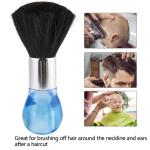 Professional Neck Face Duster Brush, Comfortable Grip Hairdressing Styling Tool (Blue) Pack of 1