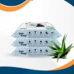 PREMIUM BABY WIPES WITH ALOE VERA, GRAPE FRUIT EXTRACT & VITAMIN E (72 wipes, Combo of 2)