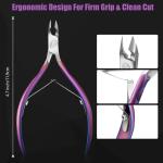 Colorful Nail Clipper Colorful Stainless Steel Titanium Nail Dead Skin Removal Clipper(1 Piece)