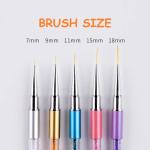 Premium Quality 5pcs Nail Art Liner Brushes, Nails Gel Polish Painting Nail Art Design Brush Pen Set.