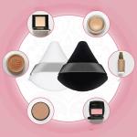 Triangle Shape Makeup Sponge Puff, (Pack Of 5) Multicolor