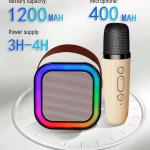 Mini Bluetooth Speaker with Wireless Mic, in-Built USB Rechargeable Battery(1 Piece)