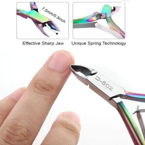 Colorful Nail Clipper Colorful Stainless Steel Titanium Nail Dead Skin Removal Clipper(1 Piece)