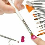 15 Pcs Cosmetic Nail Art Polish Painting Draw Pen Brush Tips Tools Set(White).