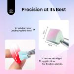 204Pcs Colorful Soft Nail Sponges With Grabbing Pen.
