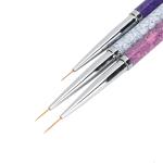 Professional 3 pcs of nail art detailing brush,