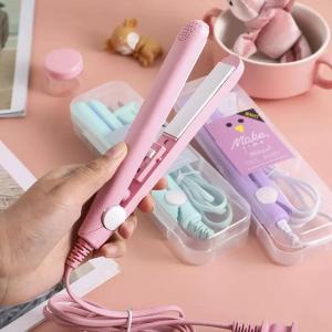 Mini Electronic Hair Crimper and Curler - Ceramic Design Styling Tool(Multicolor) Pack o f 1.