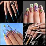 (Pack of 1) Dual-Ended Poly gel Brush & Picker, 2 in 1 Designs Poly gel Nail Brush ( 1 Piece).