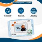PREMIUM BABY WIPES WITH ALOE VERA, GRAPE FRUIT EXTRACT & VITAMIN E (72 wipes, Combo of 2)