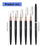 Nails Art Brush Nails Art Liner Brush Practical Nails Brush Nails Dotting Drawing Tool Nails Painting Pen For Salons (Black).