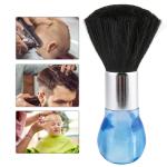 Professional Neck Face Duster Brush, Comfortable Grip Hairdressing Styling Tool (Blue) Pack of 1