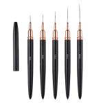 Nails Art Brush Nails Art Liner Brush Practical Nails Brush Nails Dotting Drawing Tool Nails Painting Pen For Salons (Black).