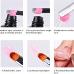(Pack of 1) Dual-Ended Poly gel Brush & Picker, 2 in 1 Designs Poly gel Nail Brush ( 1 Piece).