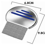 Stainless Steel Head Lice Comb for Pets and Humans to Remove Lice, Fleas,(Pack of 1).